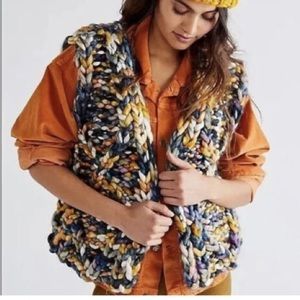 NWOT Free People twilight multi color sweater vest knit